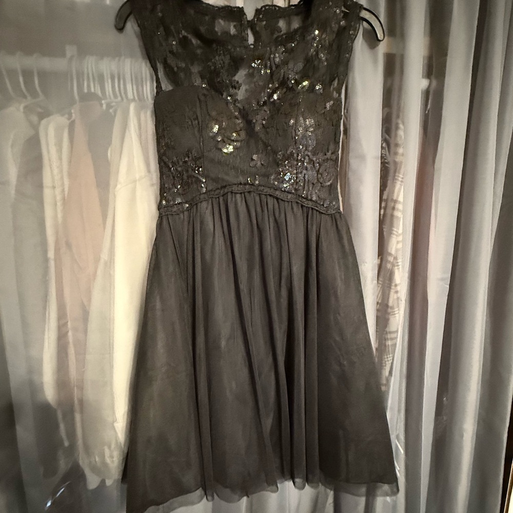 Sequin Black Mini Dress